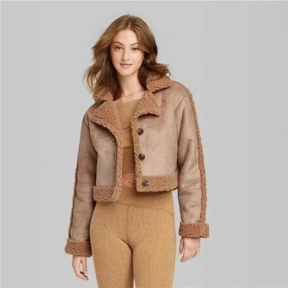 NWT Women's Faux Shearling Jacket - Wild
Fable Brown XS - Picture 2 of 4